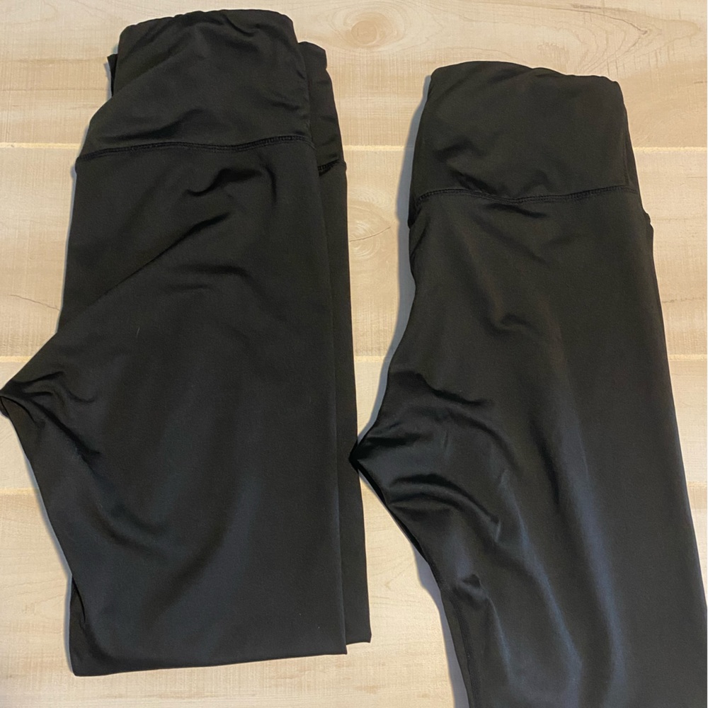 2 PAIRS - BLACK WORKOUT LEGGING